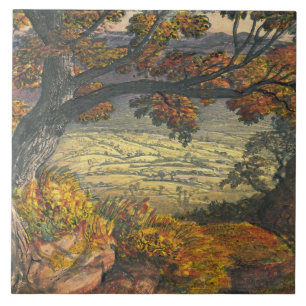 The Weald of Kent, c.1827-28 (w/c & gouache op pap Tegeltje