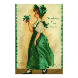 "The Wearing of the Green" vintage kaart, 1907 Foto Afdruk