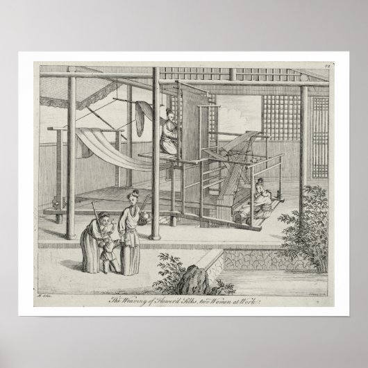 "The Weaving of Flower'd Silks", twee vrouwen op h Poster (Voorkant)