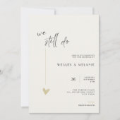 The wedding anniversary Invitation - Black - Gold Kaart (Voorkant)