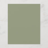 The Wedding Budget Sage Green White Elegant Invite (Achterkant)