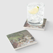 The Wedding Meal in Yport, 1886 Stenen Onderzetter (Zijkant)