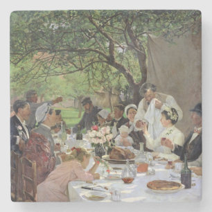 The Wedding Meal in Yport, 1886 Stenen Onderzetter