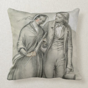 The Wedding Morning - Het vertrek, c.1846 Kussen