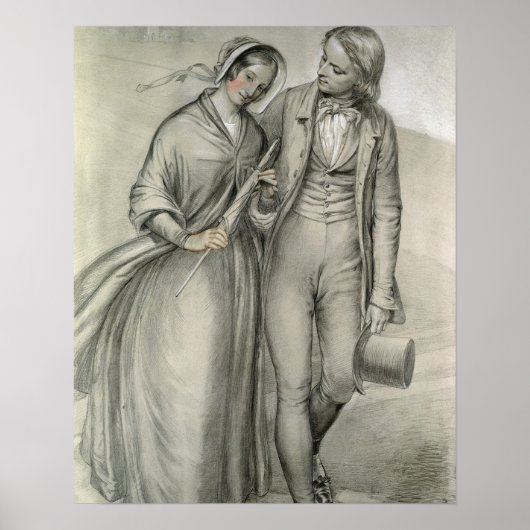 The Wedding Morning - Het vertrek, c.1846 Poster (Voorkant)
