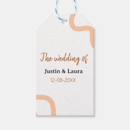 The wedding of add bride groom name date peach cadeaulabel