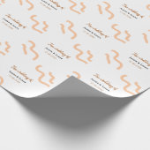 The wedding of add bride groom name date peach cadeaupapier (Hoek)