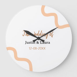 The wedding of add bride groom name date peach grote klok