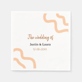The wedding of add bride groom name date peach servet