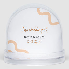 The wedding of add bride groom name date peach sneeuwbol