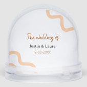 The wedding of add bride groom name date peach sneeuwbol (Achterkant)