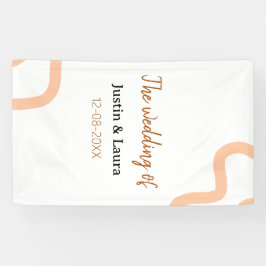 The wedding of add bride groom name date peach spandoek