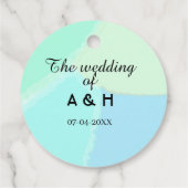The wedding of add couple name initial letter date bedankjes labels (Achterkant)