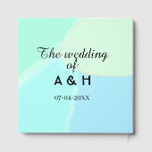 The wedding of add couple name initial letter date gastenboek (Achterkant)