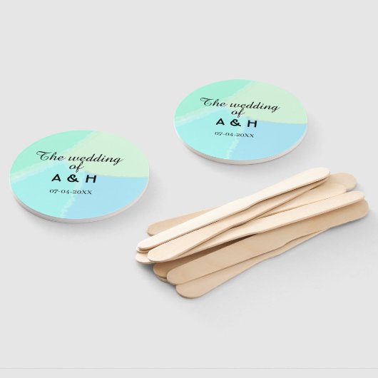 The wedding of add couple name initial letter date handwaaier (Niet-gemonteerd)