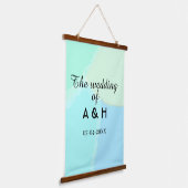 The wedding of add couple name initial letter date hangend wandkleed (Gebogen)