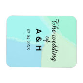 The wedding of add couple name initial letter date magneet (Horizontaal)