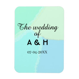 The wedding of add couple name initial letter date magneet