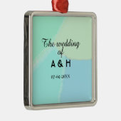 The wedding of add couple name initial letter date metalen ornament (Rechts)