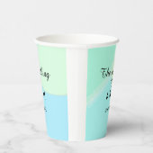 The wedding of add couple name initial letter date papieren bekers (Rechts)