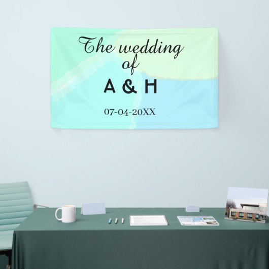 The wedding of add couple name initial letter date spandoek (Beurs)
