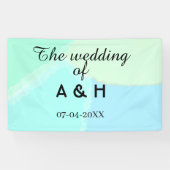 The wedding of add couple name initial letter date spandoek (Horizontaal)