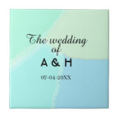 The wedding of add couple name initial letter date tegeltje (Voorkant)