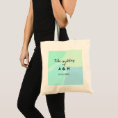 The wedding of add couple name initial letter date tote bag (Voorkant (product))