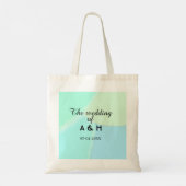 The wedding of add couple name initial letter date tote bag (Achterkant)