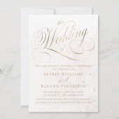 The Wedding Of Gold & Beige Texture Wedding Kaart (Voorkant)