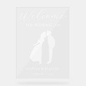 The Wedding Of Modern Wedding Welcome Acryl Bord (Voorkant)
