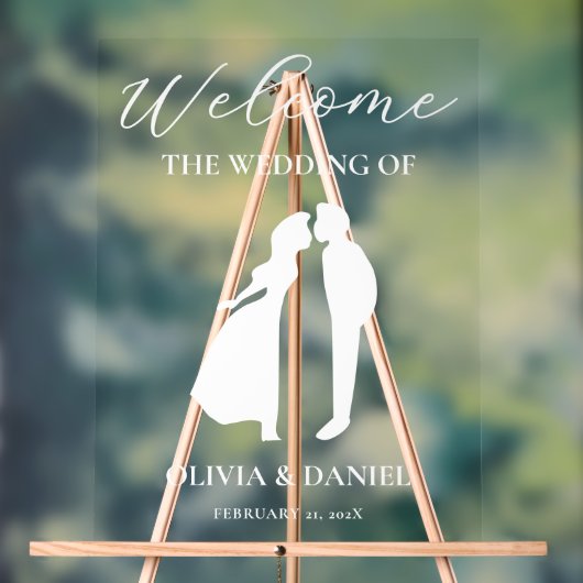The Wedding Of Modern Wedding Welcome Acryl Bord (Neutraal)