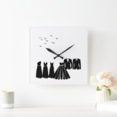 The Wedding Party: Charming Silhouettes Wandklok (Huis)