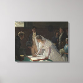The Wedding Register (door Edmund Blair Leighton) Canvas Afdruk