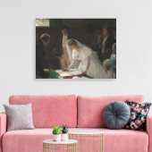 The Wedding Register (door Edmund Blair Leighton) Canvas Afdruk (Insitu (Woonkamer))