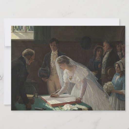The Wedding Register (door Edmund Blair Leighton) Kaart (Voorkant)
