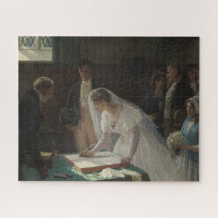 The Wedding Register (door Edmund Blair Leighton) Legpuzzel