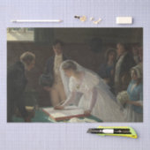 The Wedding Register (door Edmund Blair Leighton) Tissuepapier (Craft)