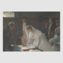 The Wedding Register (door Edmund Blair Leighton)