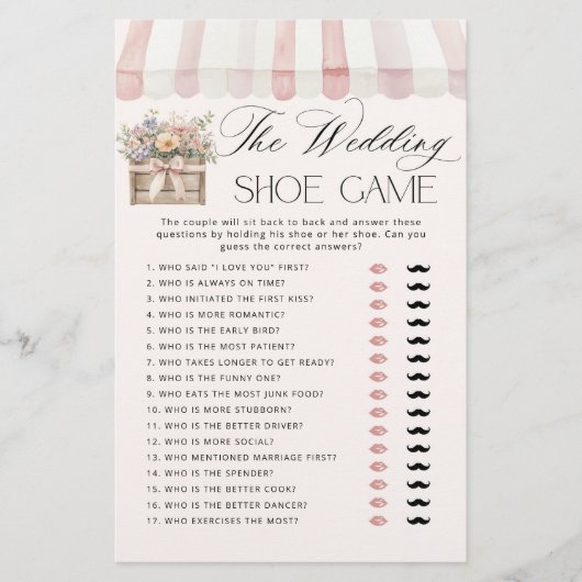 The wedding shoe game Off the Market Bridal game (Voorkant)