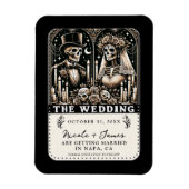 THE WEDDING Tarot Skeletons Save the Date Magneet (Verticaal)