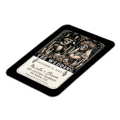 THE WEDDING Tarot Skeletons Save the Date Magneet (Linkerzijde)