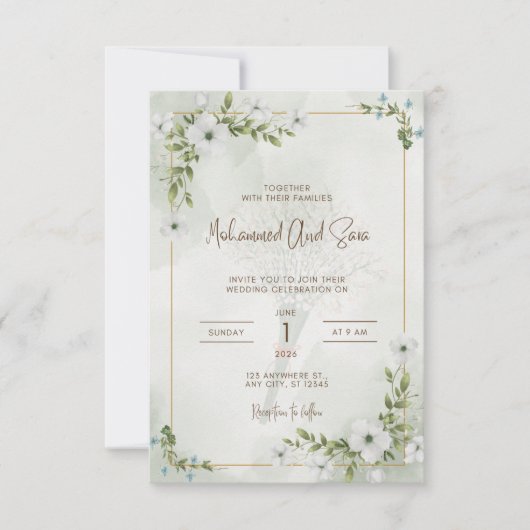 The weeding Invitation  (Voorkant)