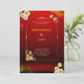 The Weidiing Invitation Kaart (Staand voorkant)