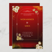 The Weidiing Invitation Kaart (Voorkant / Achterkant)