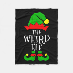 The Weird Elf Funny Matching Family Group Kerstmis Fleece Deken