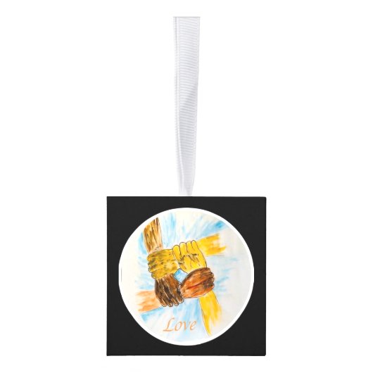 The wellness Sphere - Wooden Cube Ornament (Rechts)