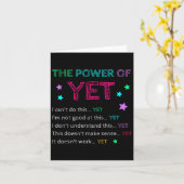 The Wer Of Yet Back To School Insrational Teacher  Kaart (Gele Bloem)