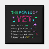 The Wer Of Yet Back To School Insrational Teacher  Magneet (Voorkant)