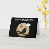 The Werebird - Blackbird Howling at the Moon Comic Kaart (Gele Bloem)